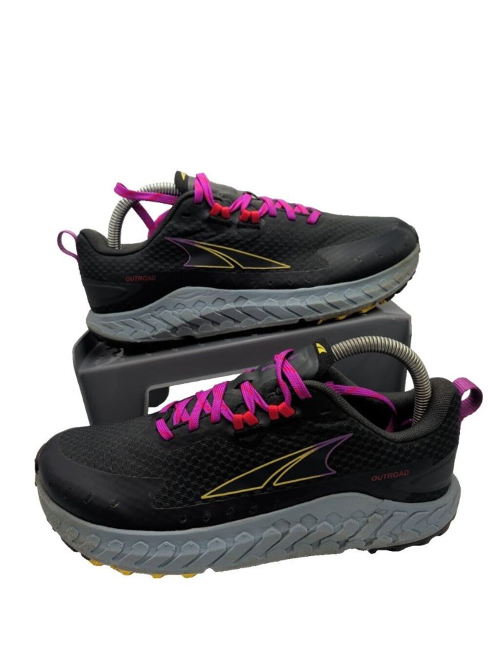 Altra Womens Outroad Trail Running Sneakers Shoes Dark Grey Purple Wide US 8.5W